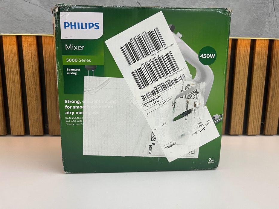 Миксер PHILIPS HR3740/00, 450 W, Бял