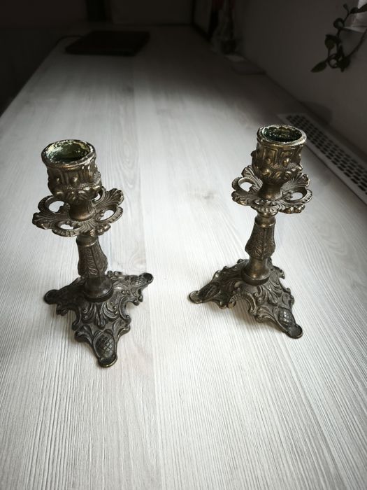 Set sfesnice lumanari vechi aprox 1900.