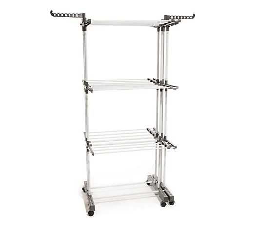 НОВ Разтегателен сушилник за дрехи с 3 нива, 72-130см, Германия