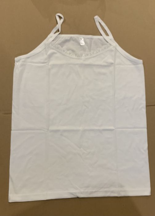 Maieuri dama - bretea ingusta si lata culoare albe si bej - 5 lei