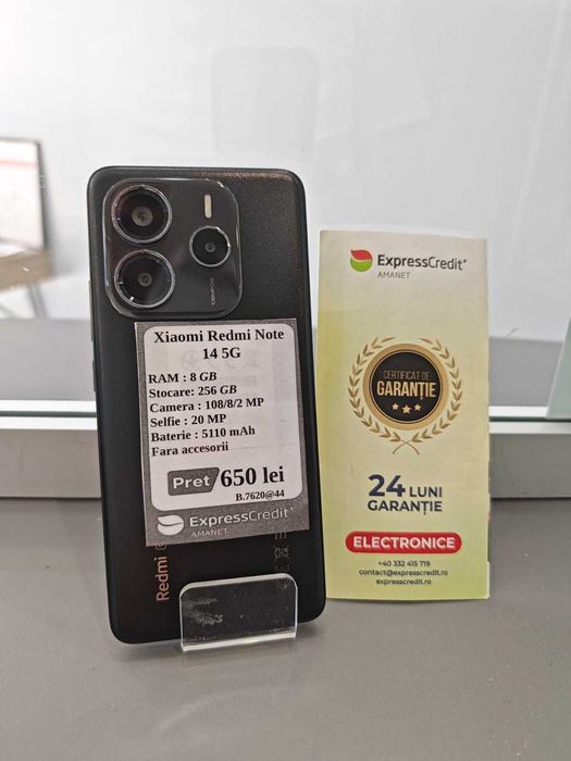 Telefon Redmi Note 14 5G(AG44 B:7620)-garantie 2 ani!