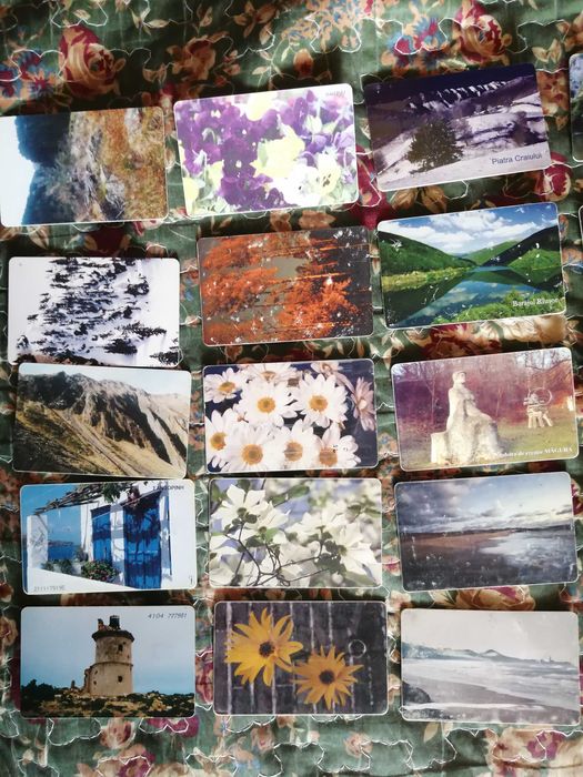 Pachet 30 bucăți cartele telefonice, diverse imagini.