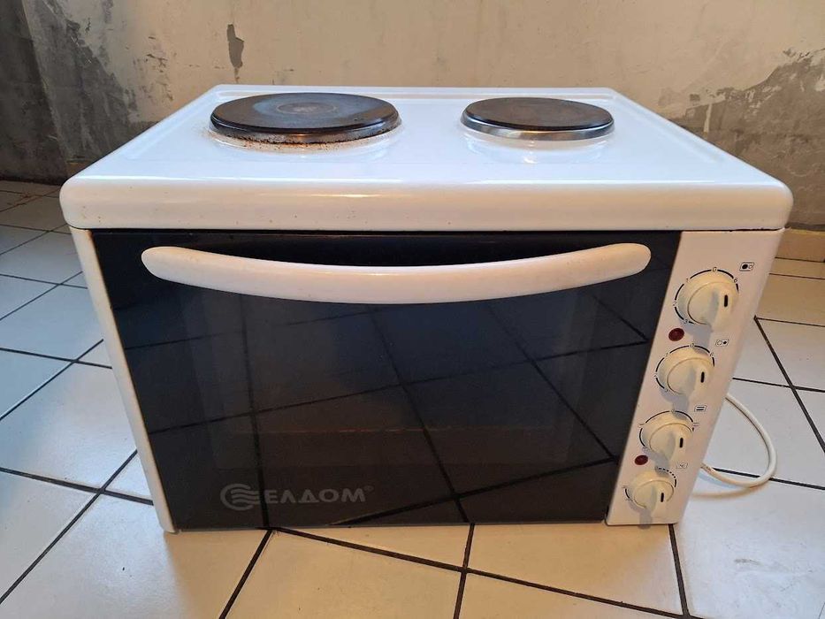 Готварска печка мини Елдом 203VFE, Раховец, Бяла, фурна с котлони