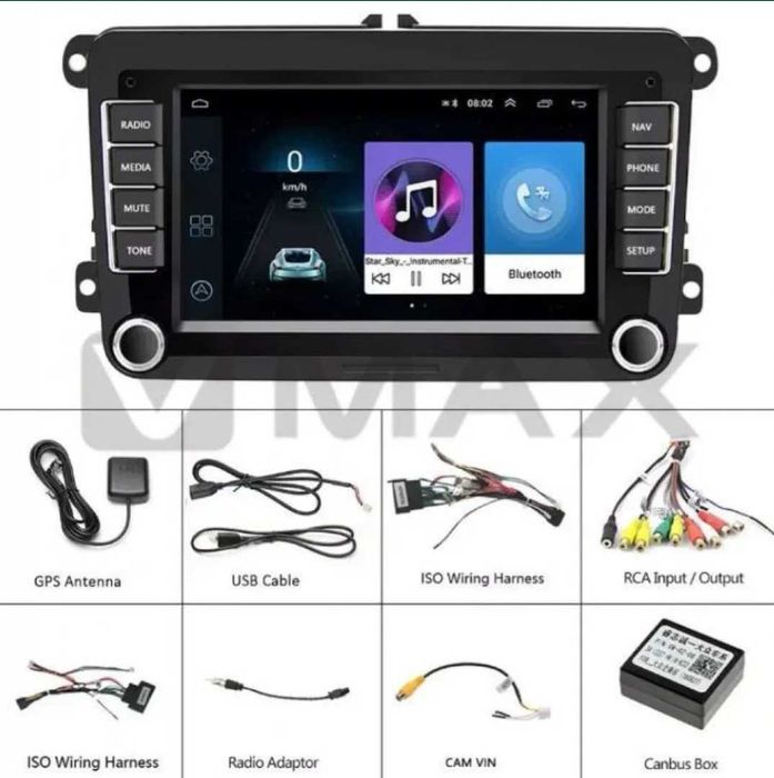 НОВО! Мултимедия навигация 7″ Android 15 за Volkswagen VW,4 RAM,64 ROM