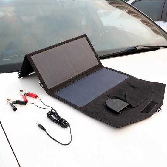 ALLPOWERS™ 18V 21W Сгъваем Соларен Панел 3х SUNPOWER® Слънчев Комплект