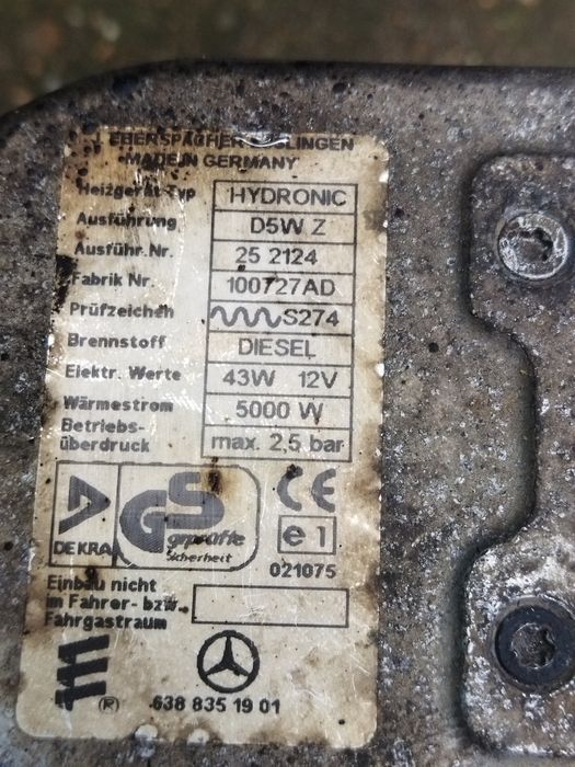 Печка водна за Мерцедес спринтер   (Mercedes sprinter)