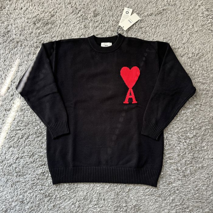 Pulover Ami Paris Negru | Rosu S