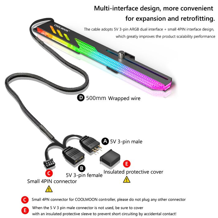 Argb Держатель видеокарты coolmoon