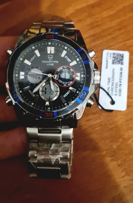 Ceas Martyn Line - dual time - chronograph - waterproof.
Ceas nou