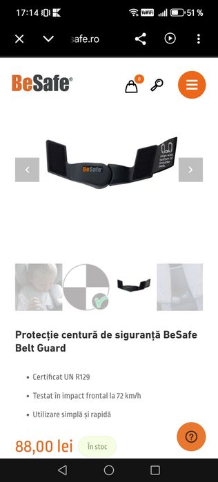 Protectie centura siguranta besafe
