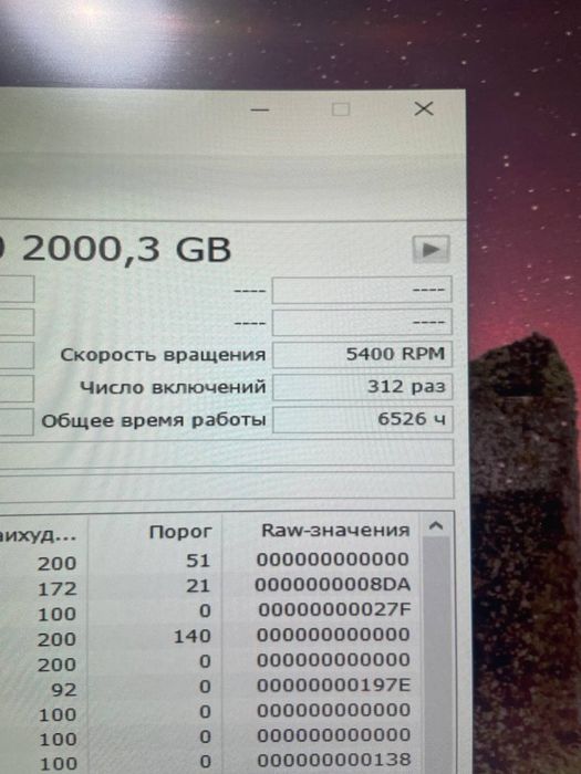 Жёсткий диск 2 TB / 2ТБ (Рабочий) Минимальное использование