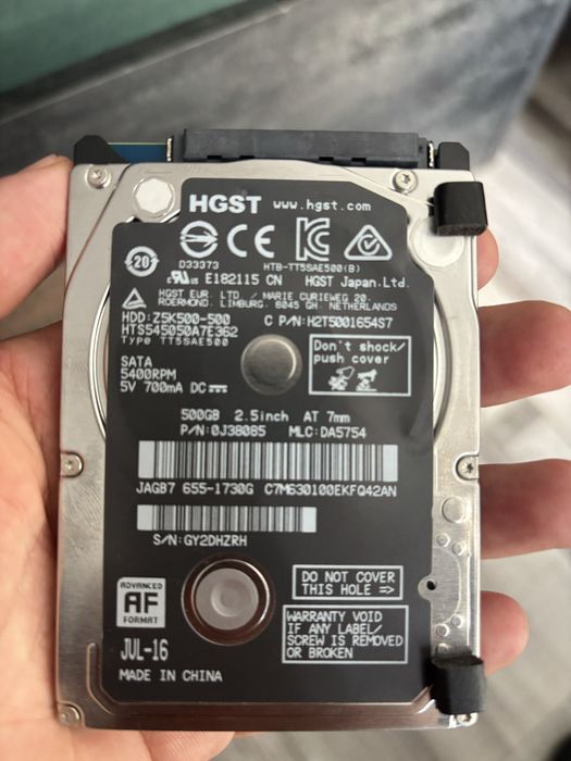 HDD laptop Apple HGST 500GB