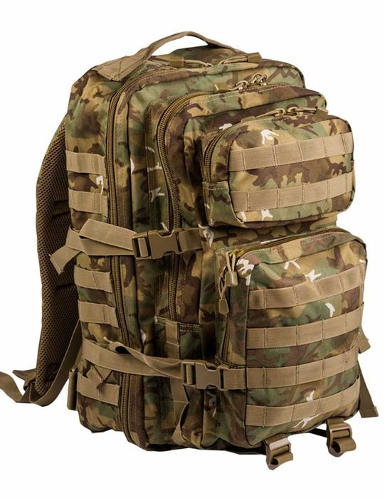 Rucsac Tactic Militar MILTEC - Camuflaj Armata stil Combat MultiCam Impermeabil Rezistent Durabil marime Large 36 Litri - Woodland Arid - SKU 14002256