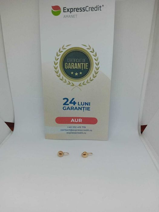 Cercei aur 14k 1.73g (33217/30 Pacurari 2) Garantie 2 ani!