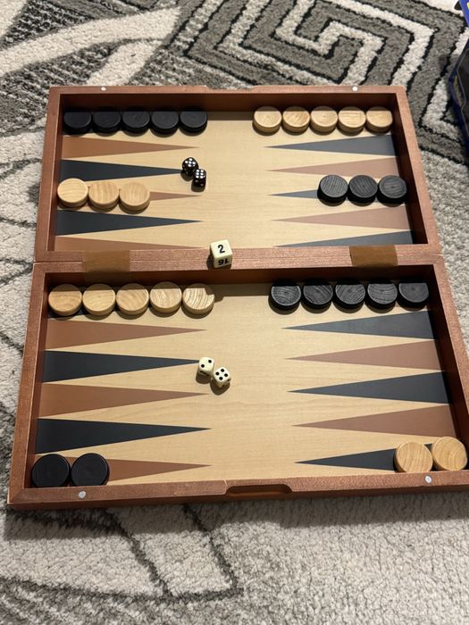 Joc Table (Backgammon) PHILOS – Brand German, Casetă Lemn