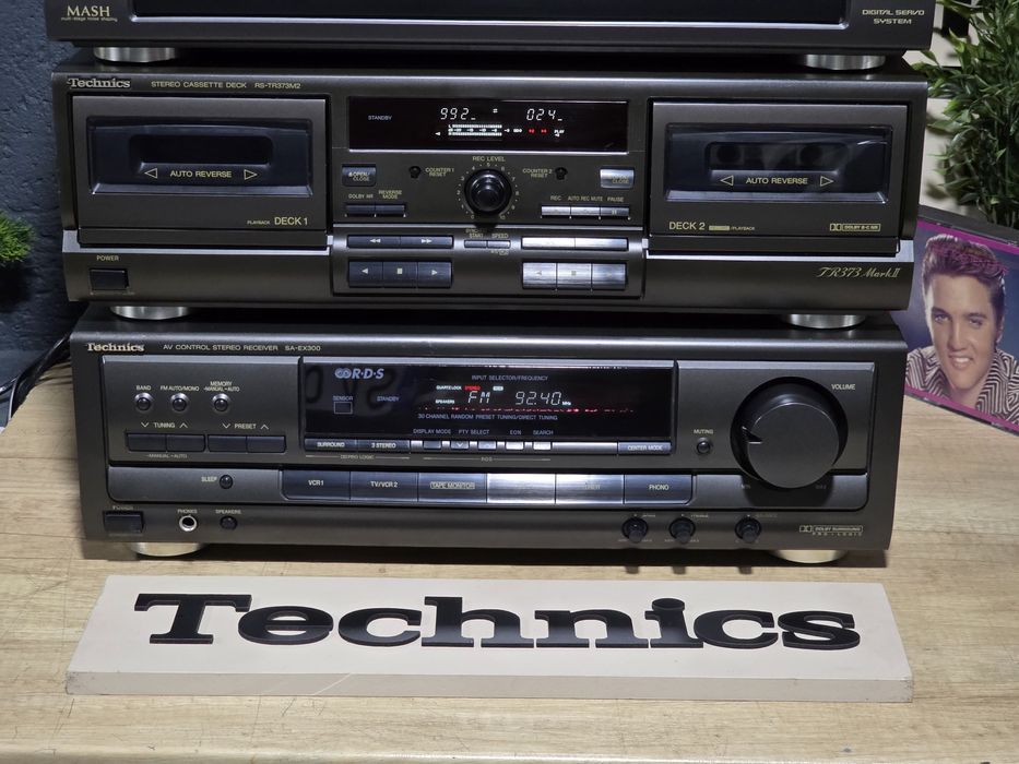 Linie audio TECHNICS, cd player 5 disc, dublu deck, amplituner, pick-up  hifi stereo retro