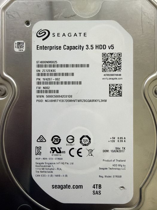 HDD 4TB SAS Seagate 3.5