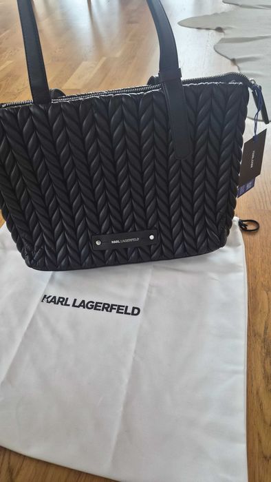 Чанта Karl Lagerfeld от естествена кожа