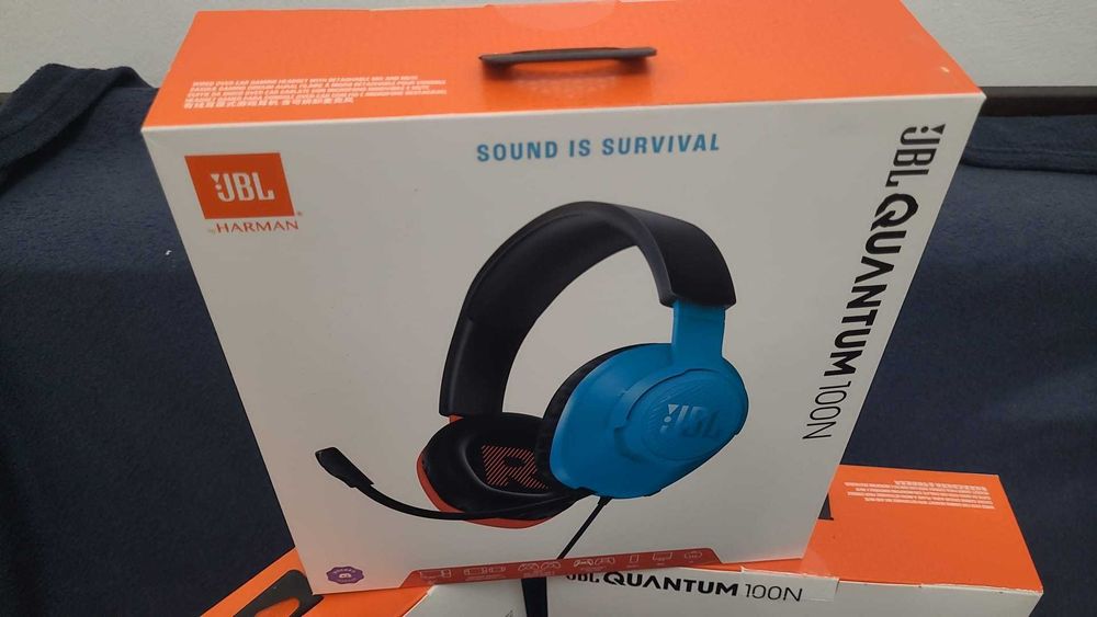 Căști Gaming JBL Quantum 100N– Ediție Limitată Albastru/Roșu -sigilate