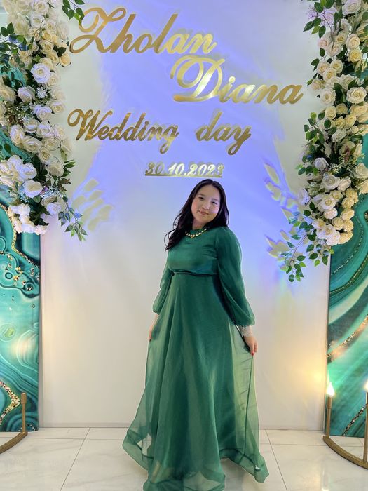 Платье зеленая