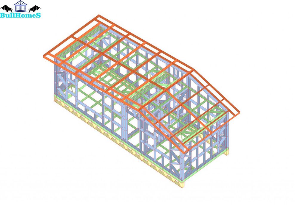 Бунгало,Къща,Преместваема къща.Сглобяеми къщи,Модулни,Жилищни-24,3м²
