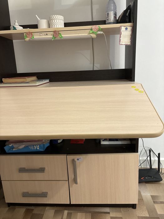 Стол для учебы, компьютерный стол с полками