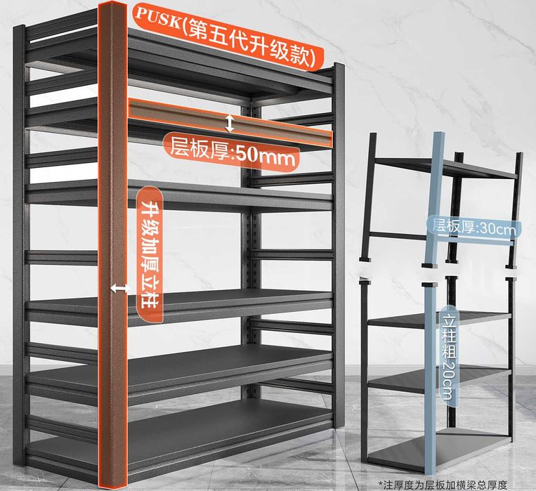 Oshxona, balkon, hammom va podval uchun stellaj-polkalari