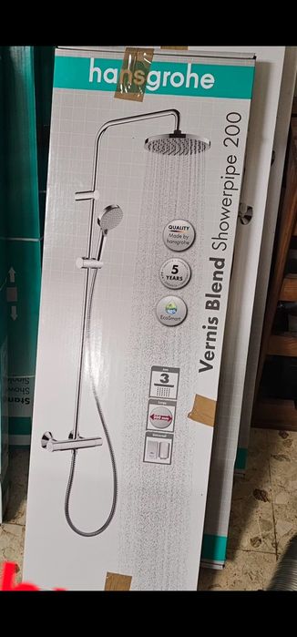 Coloana de dus termostatica HANSGROHE Vernis Blend 200, cromat SIGILAT