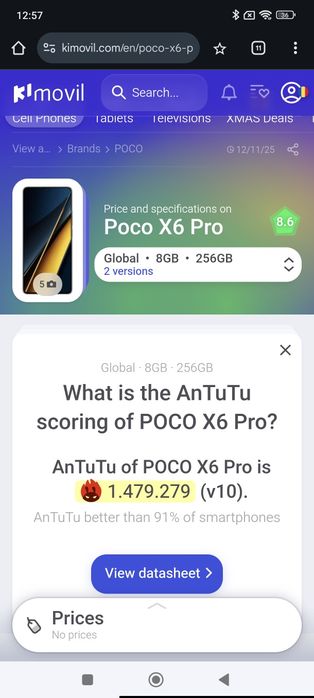 Poco X6 Pro 12GB Ram 512 GB stocare