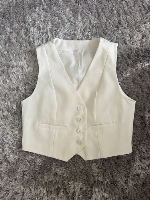 Дамски бял елек XS