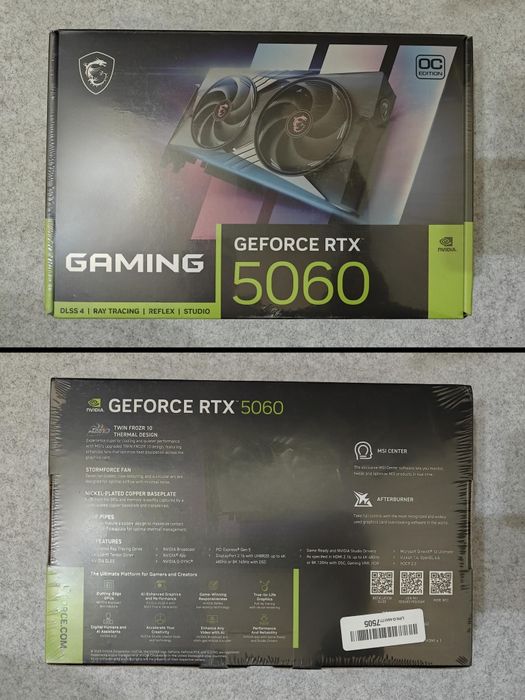 Видеокарта RTX 5060 / 5060 Ti 8GB — MSI, Gigabyte, PNY — Новые