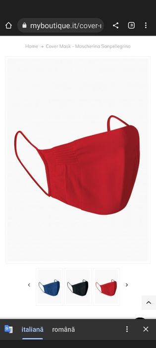 3 bucati Masca Protectie  Sanpellegrino Lavabila Refolosibila + cadoud