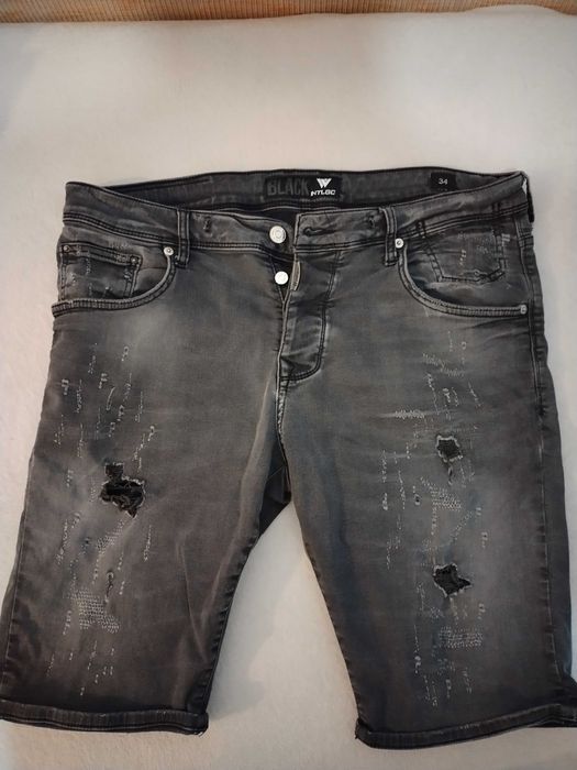 мъжки къси дънкови панталони номер 36