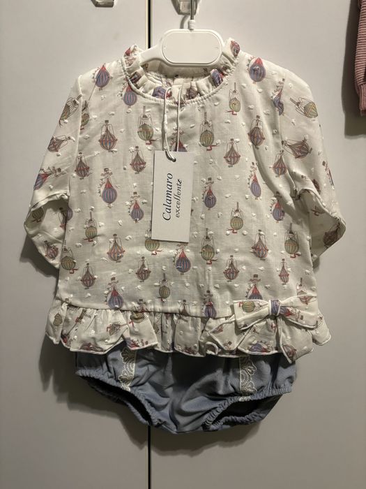 Bluză cu pantaloni scurti pentru 6/36 luni