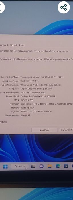 Asus ZENBOOK DUO Gaming RTX3070