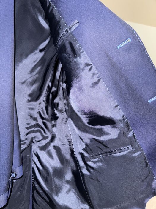 Costum întreg sacou pantaloni Tata & Fiul M bleumarin albastru