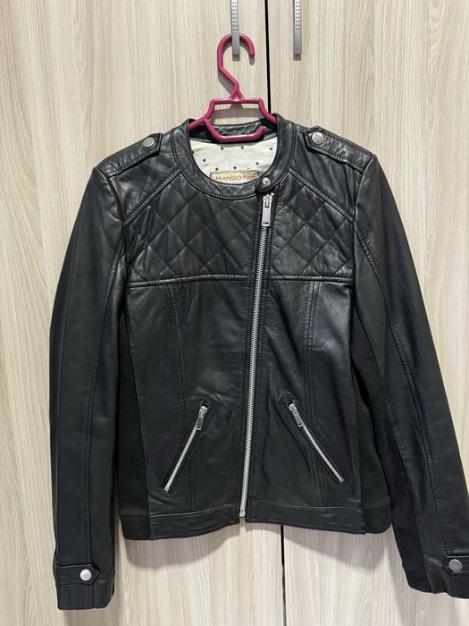 Кожаная куртка от Манго для девочек