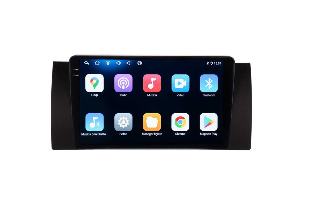 Navigatie BMW E39 Seria 5 / X5 E53 Android 14 , Apple Carplay , Android Auto + Camera Marsarier