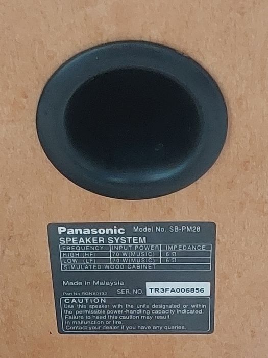 Boxe Pasive Hi-Fi Panasonic 70W 6 ohmi