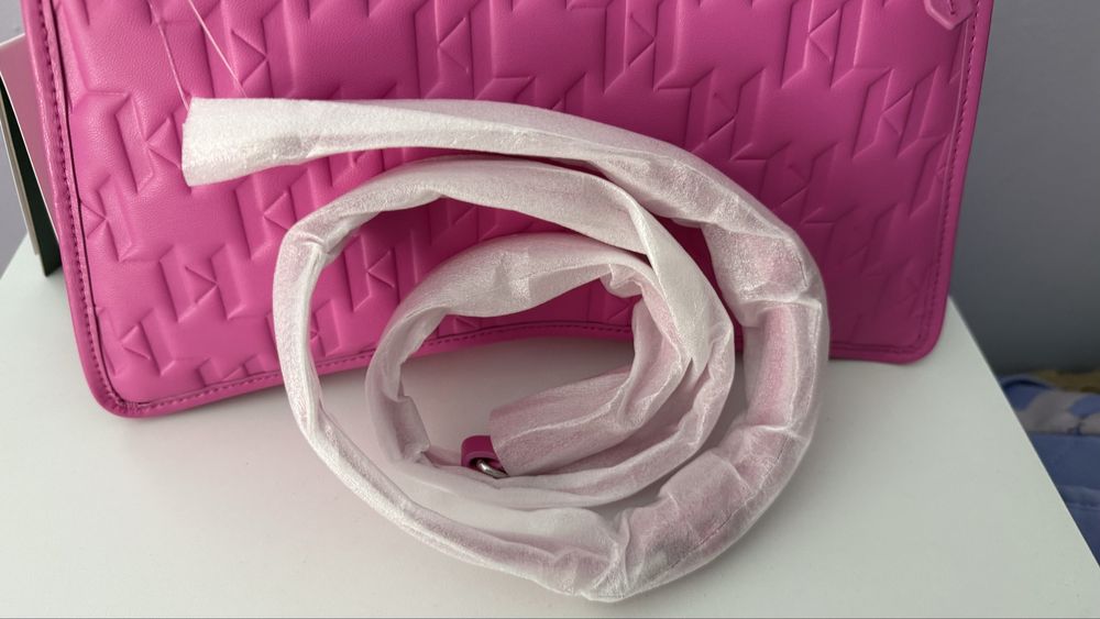 Karl Lagerfeld розова чанта