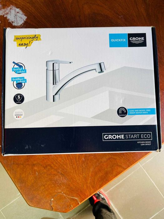 Robinet de bucătărie GROHE Start Eco 31685000, gura de scurgere plată