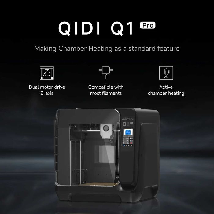 3D принтер QIDI Q1 Pro (последняя ревизия) Новый, Активная Термокамера
