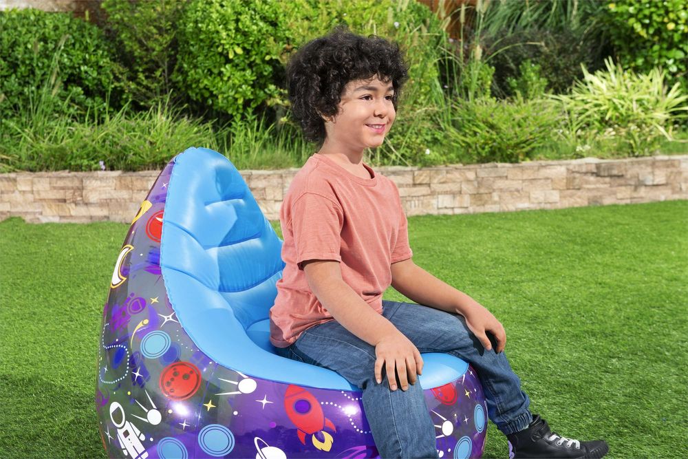 Надувное кресло "Astro Glow LED " 72x72x64см с подстветкой, до 45 кг