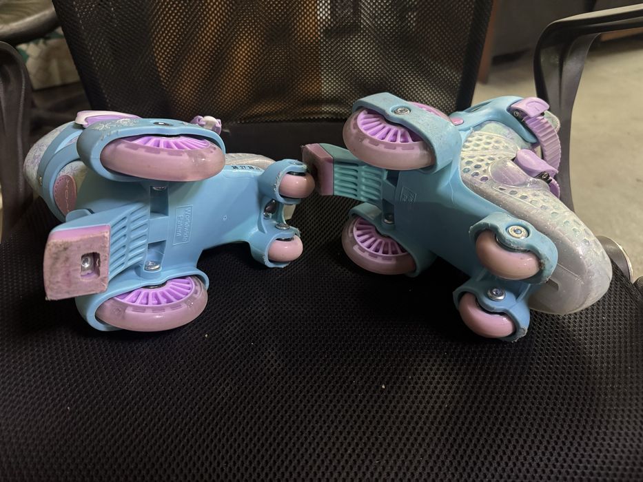 Patine cu rotile Byox Little Beetle Frozen, roți cu două rânduri, 26-29, fete, VIOLET