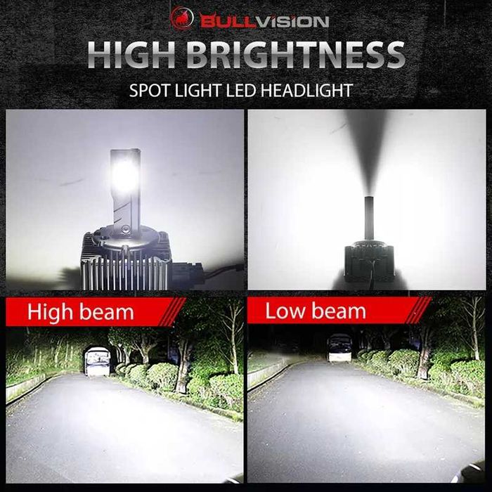 Becuri led D1S/D3S  40.000 lumeni extrem de puternice calitate premium