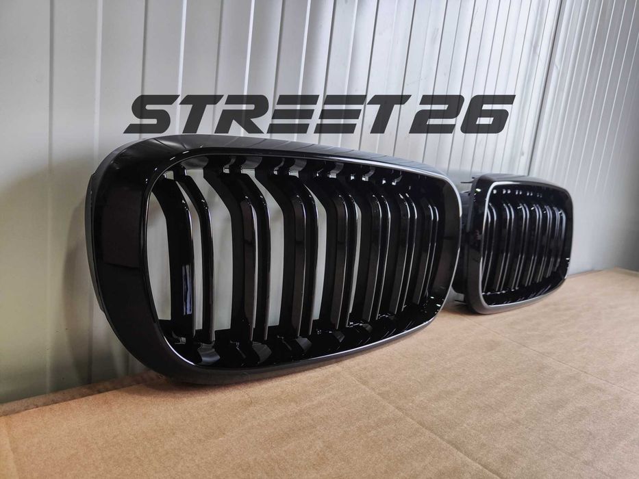 Grile Duble BMW X5 X6 F15 F16 (2014-2019) X5M X6M Design Negru Lucios