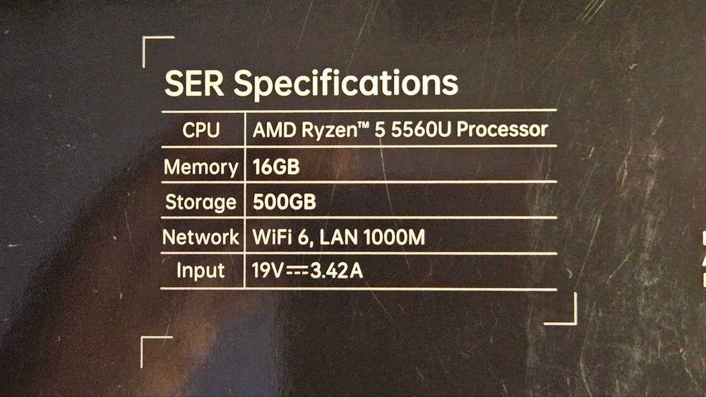 Beelink SER 5: AMD Ryzen 5 5560U, 16GB, NVME 500GB
