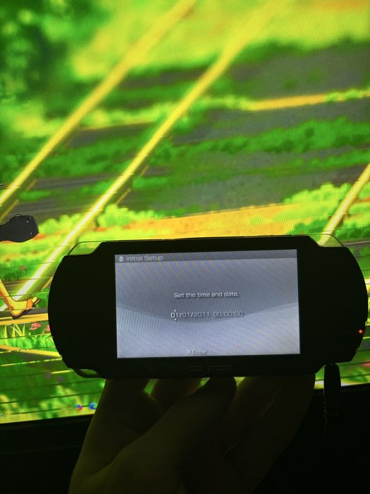 Handheld PSP.