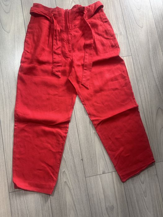 Ленен панталон mango