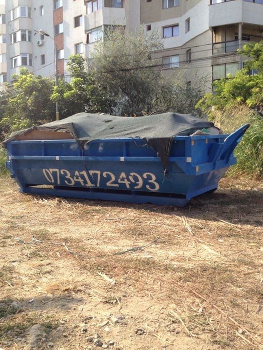 Transport moloz, container, bena, targa.